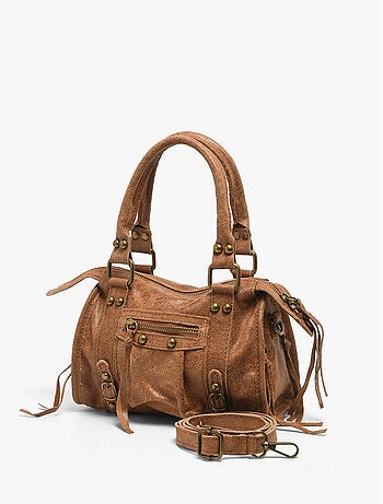 Sac porté main spazzolato cuir milano cuir de vachette