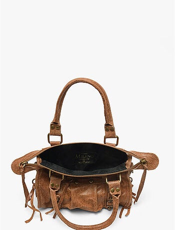 Sac porté main spazzolato cuir milano cuir de vachette