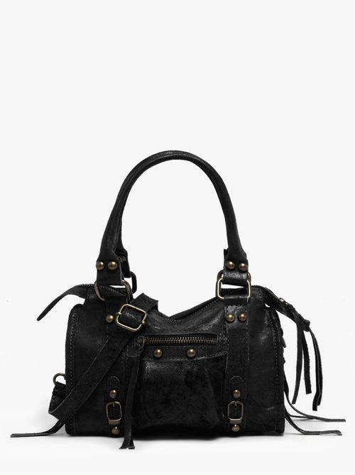Sac porté main spazzolato cuir milano cuir de vachette - Kiabi