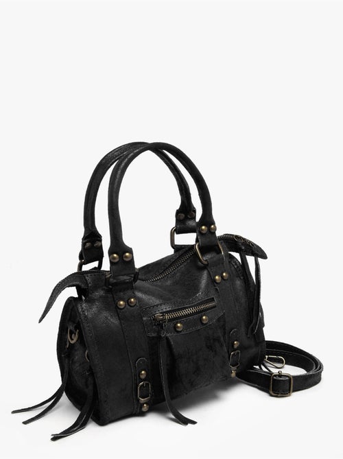 Sac porté main spazzolato cuir milano cuir de vachette - Kiabi