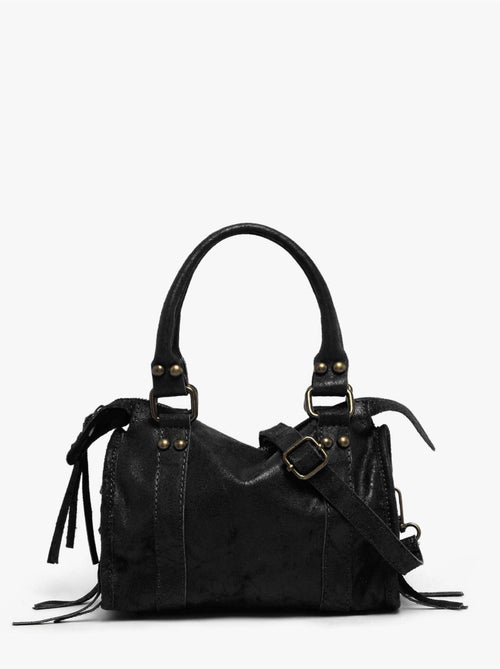 Sac porté main spazzolato cuir milano cuir de vachette - Kiabi