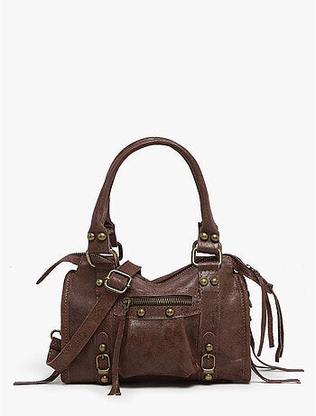Sac porté main spazzolato cuir milano cuir de vachette