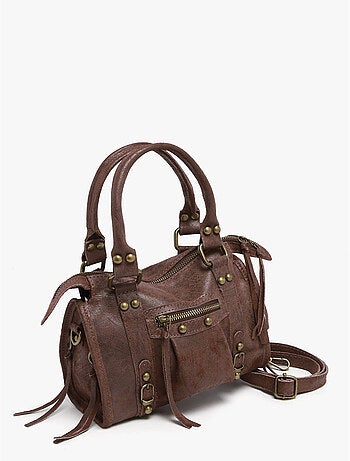 Sac porté main spazzolato cuir milano cuir de vachette