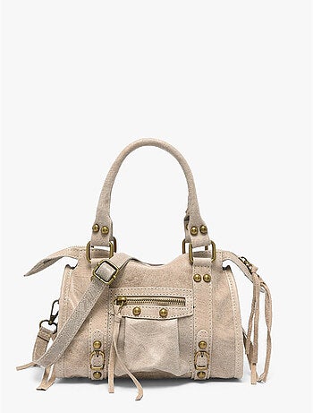 Sac porté main spazzolato cuir milano cuir de vachette