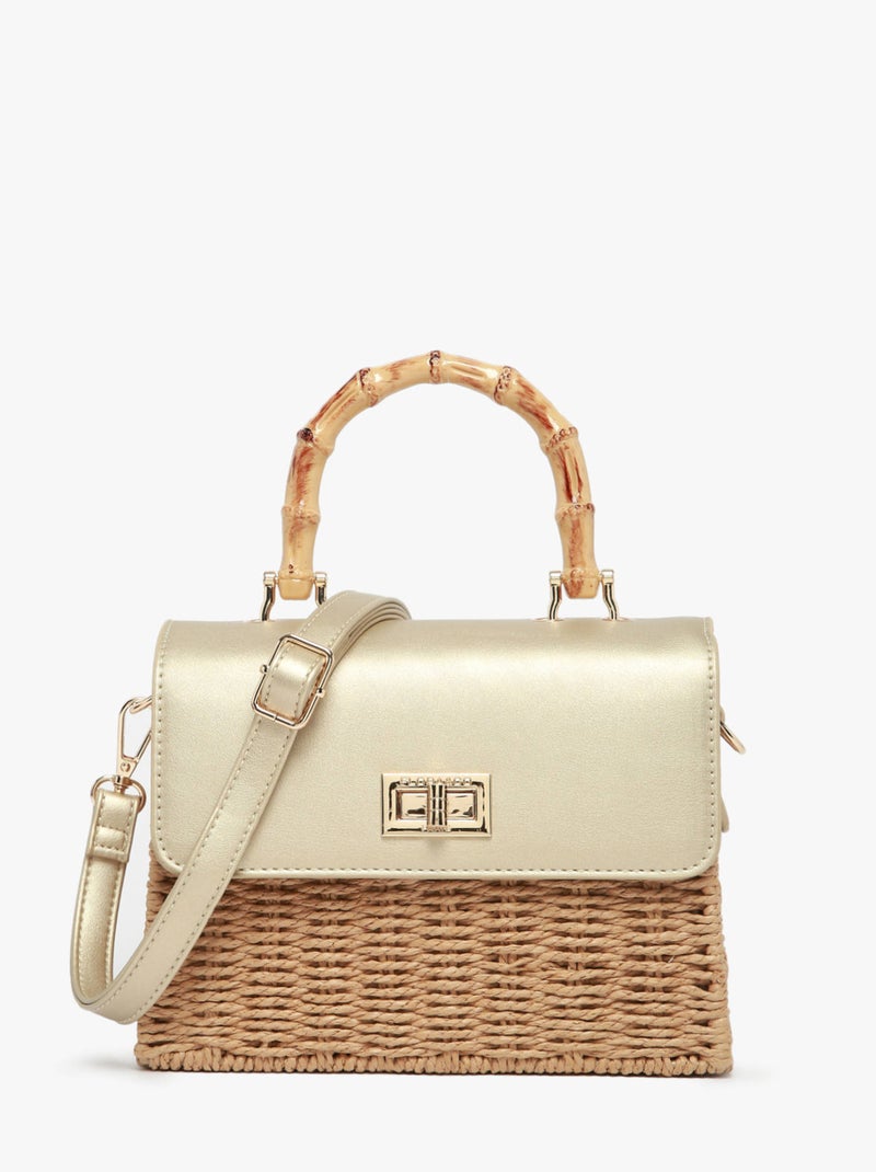 Sac Porté Main St Tropez Miniprix Synthetique Blanc Doré - Kiabi
