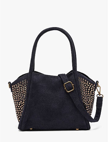 Sac porté main studs mandoline toile enduite