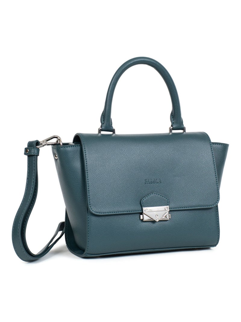 Sac porté main  tessa | fagola Bleu pétrole - Kiabi