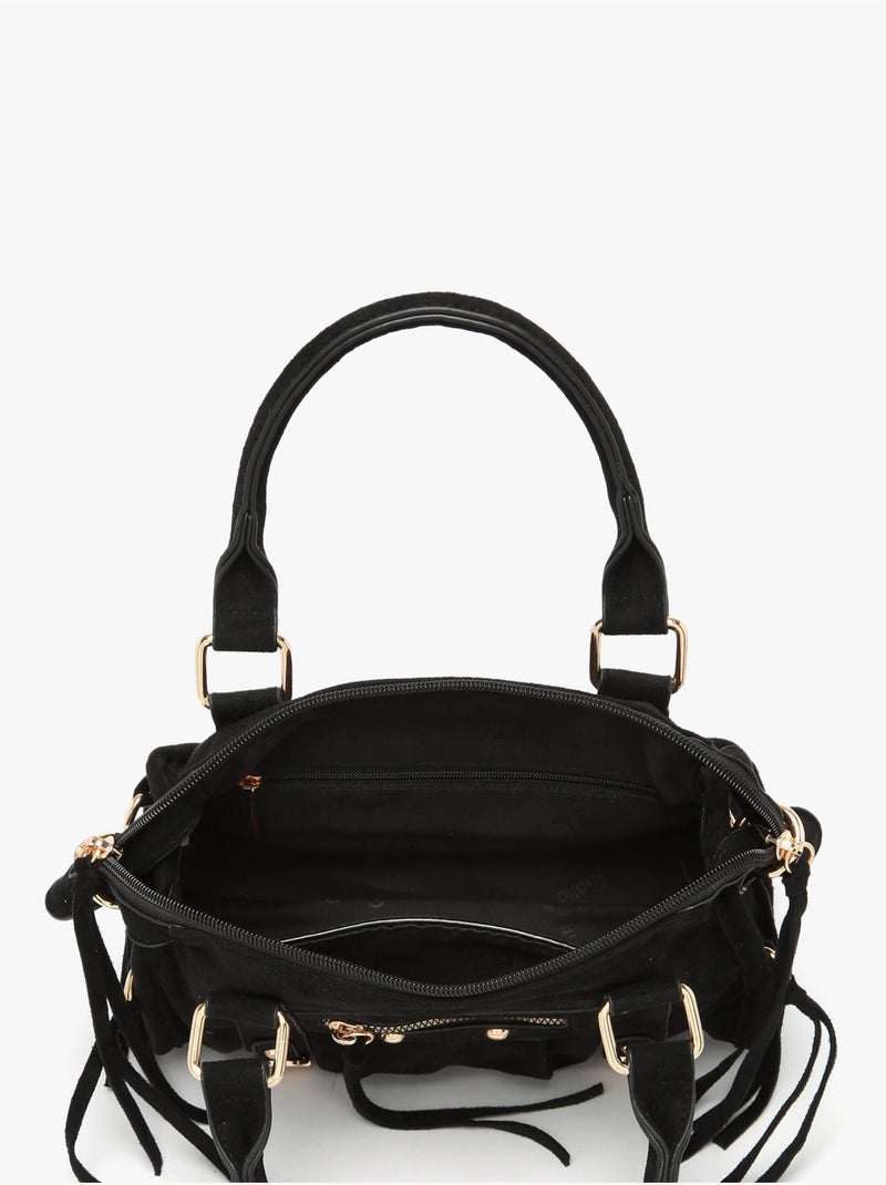 Sac porté main victoire gallantry toile enduite Noir - Kiabi