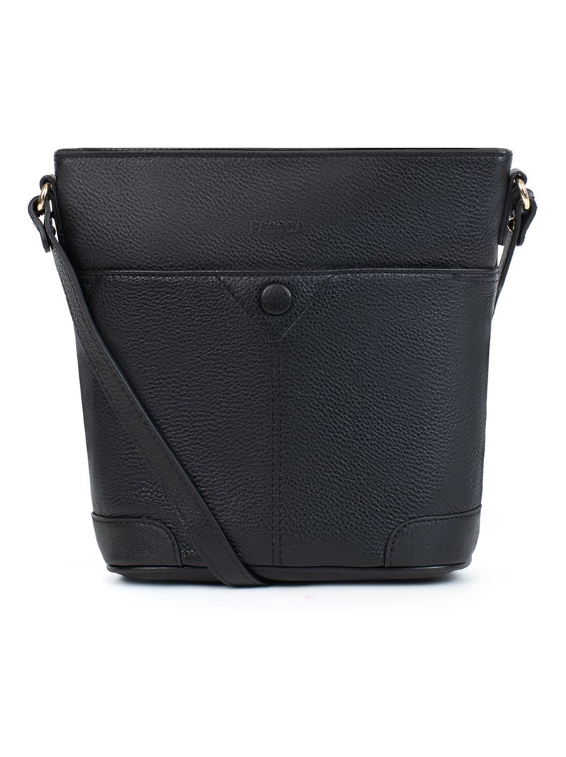 Sac porté travers - Cuir - FAGOLA Noir - Kiabi