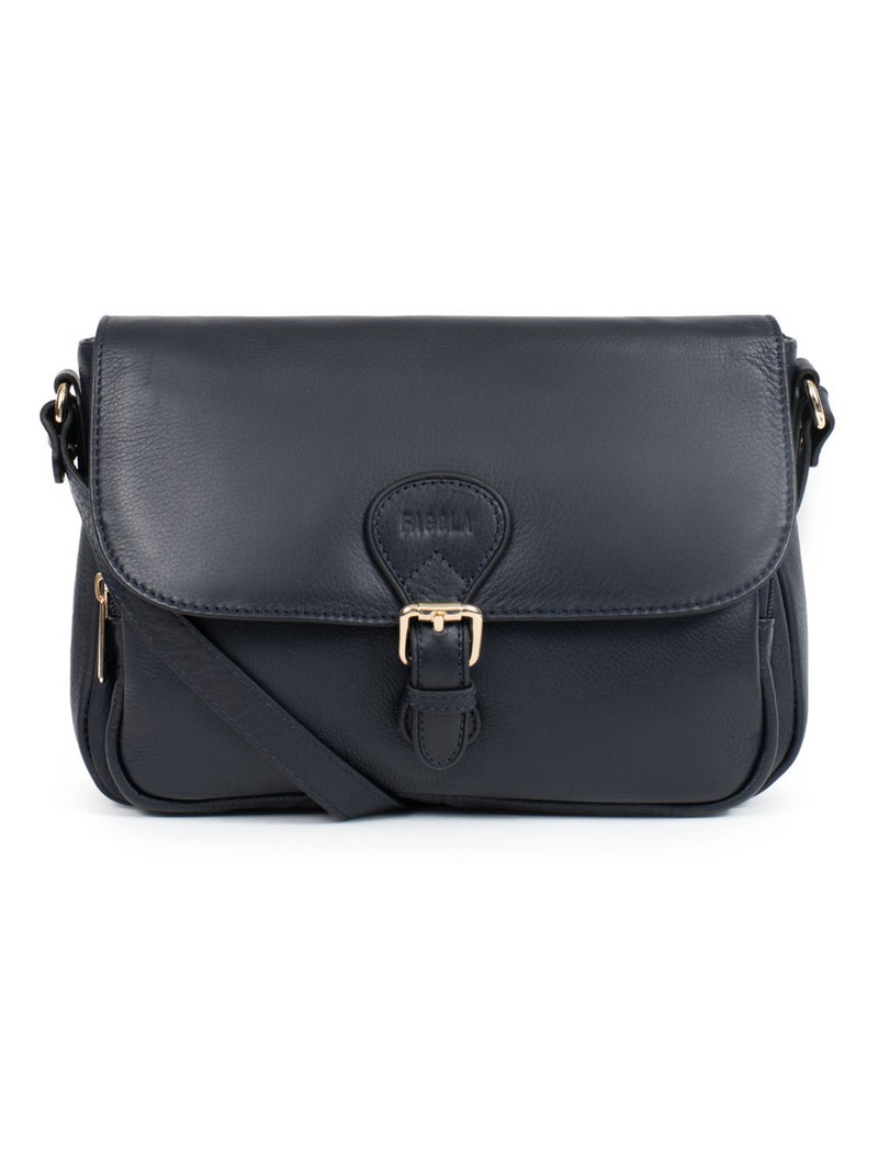 Sac porté travers - Cuir - Femme Bleu marine - Kiabi