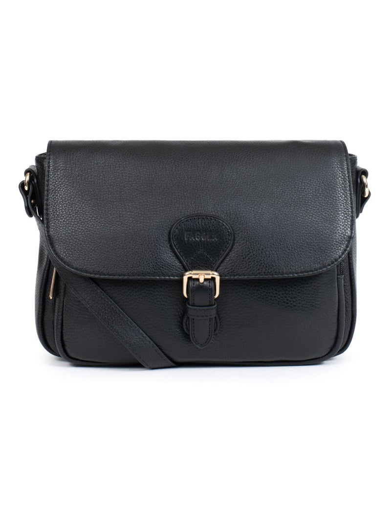 Sac porté travers - Cuir - Femme Noir - Kiabi