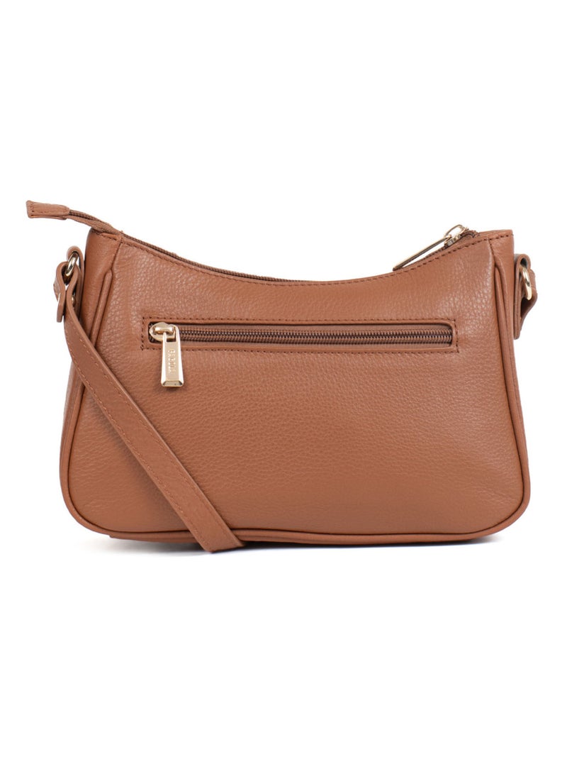 Sac porté travers - Cuir - Preta - Femme Fêtes des mères  | FAGOLA Cognac - Kiabi