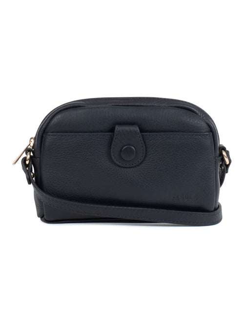 Sac porté travers - Cuir - Kiabi
