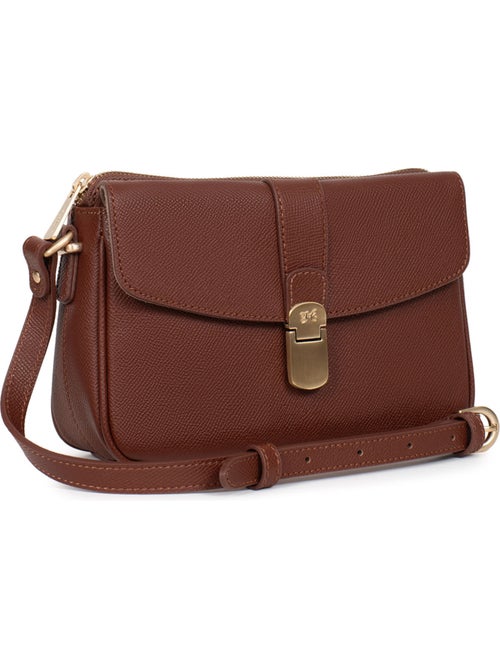 Sac porté travers  Cuir AUDE - Kiabi