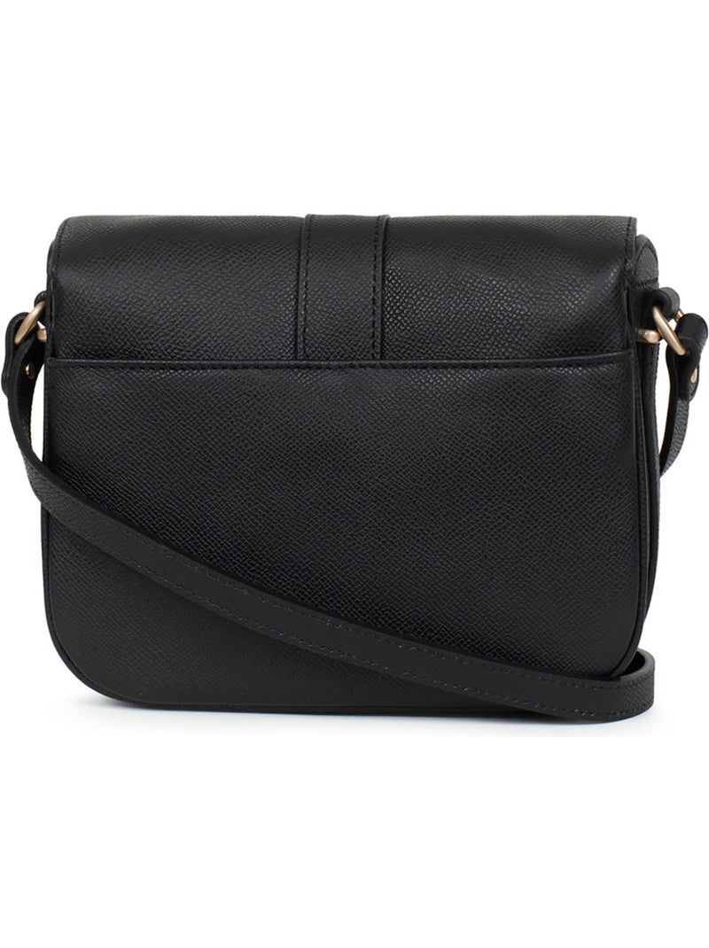 Sac porté travers  Cuir AUDE Noir - Kiabi