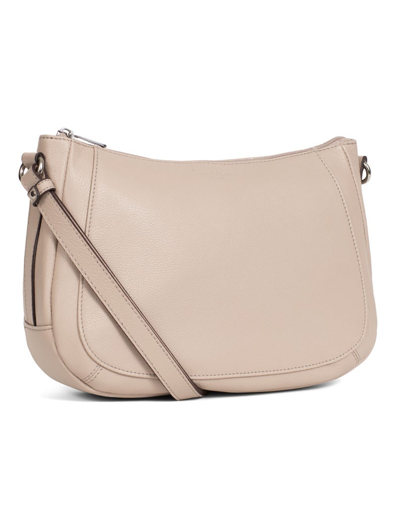 Sac porté travers  Cuir CONFORT Beige - Kiabi