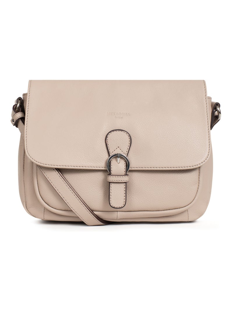 Sac porté travers  Cuir CONFORT Beige - Kiabi