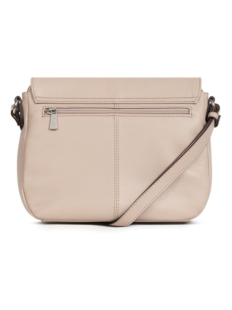 Sac porté travers  Cuir CONFORT Beige - Kiabi