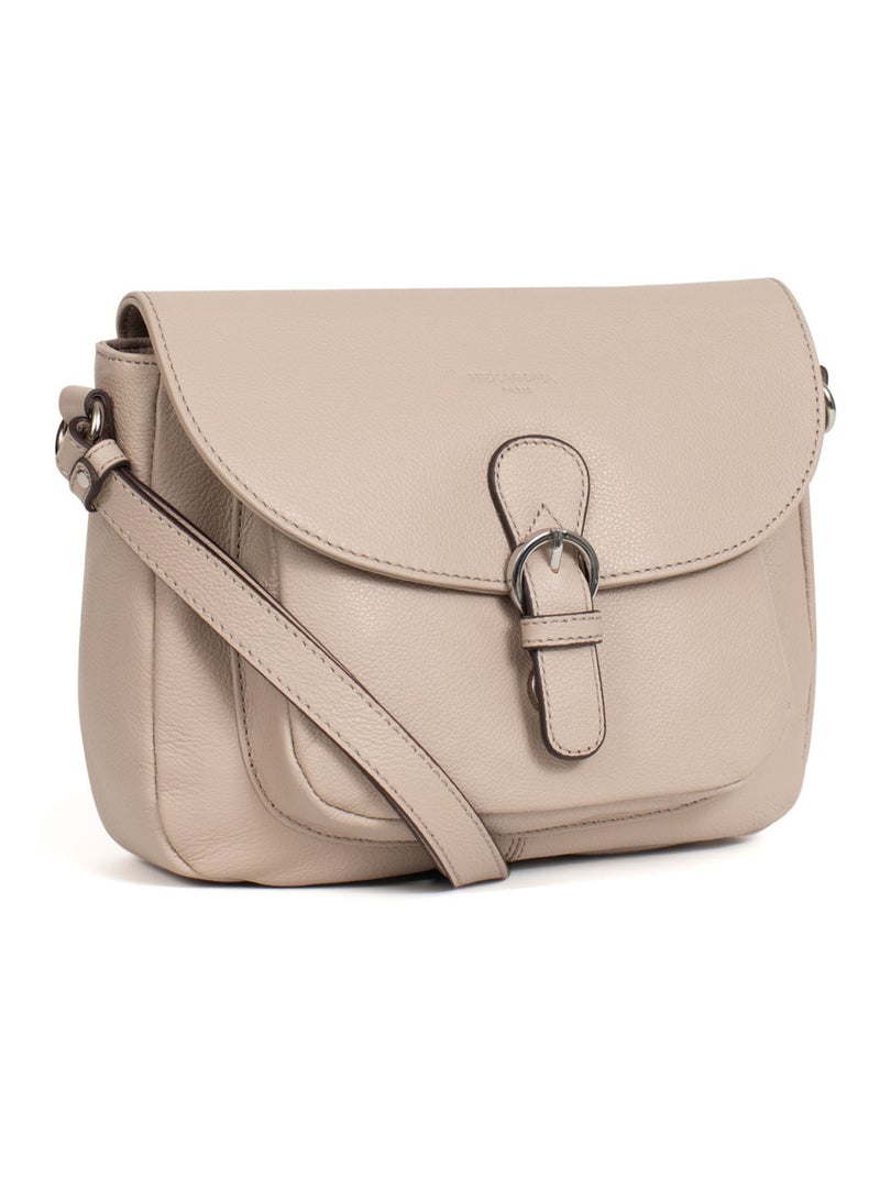 Sac porté travers  Cuir CONFORT Beige - Kiabi