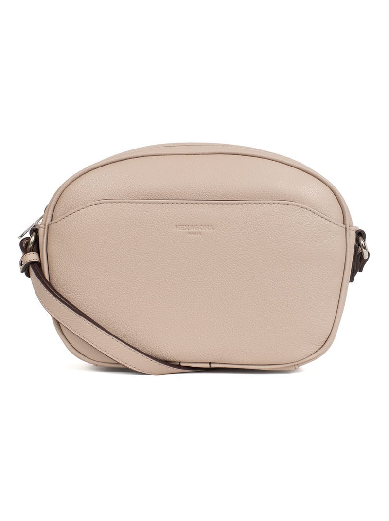Sac porté travers  Cuir CONFORT Beige - Kiabi