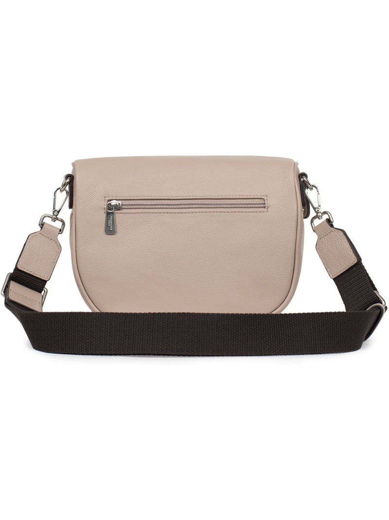Sac porté travers  Cuir CONFORT Beige - Kiabi
