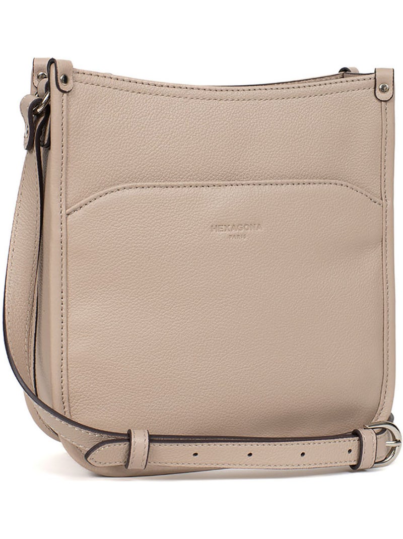 Sac porté travers  Cuir CONFORT Beige - Kiabi