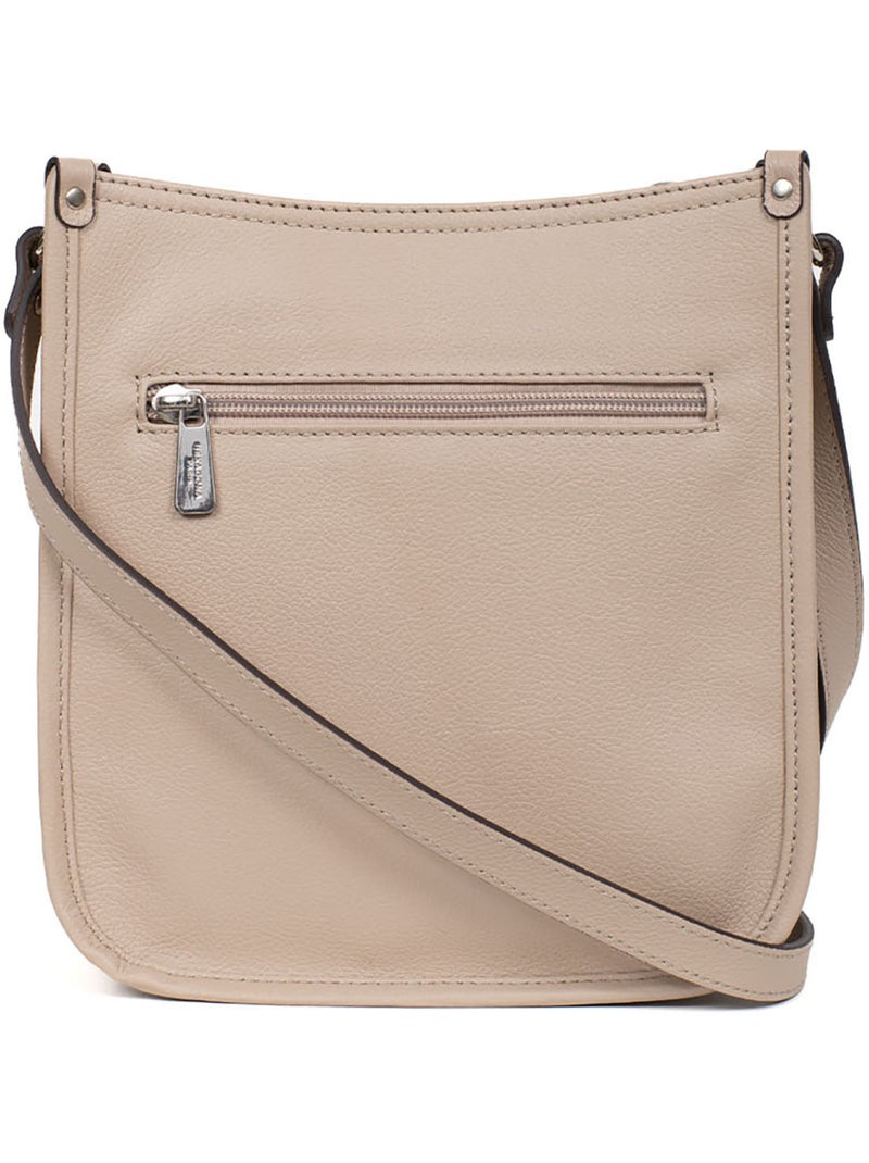 Sac porté travers  Cuir CONFORT Beige - Kiabi