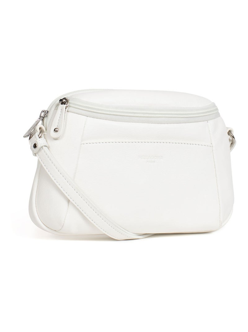 Sac porté travers  Cuir CONFORT Blanc - Kiabi