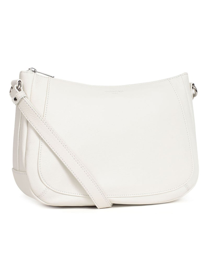 Sac porté travers  Cuir CONFORT Blanc - Kiabi