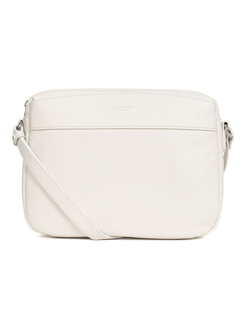 Sac porté travers  Cuir CONFORT Blanc - Kiabi