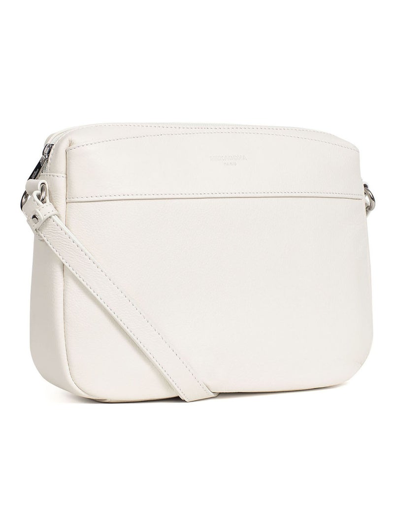 Sac porté travers  Cuir CONFORT Blanc - Kiabi