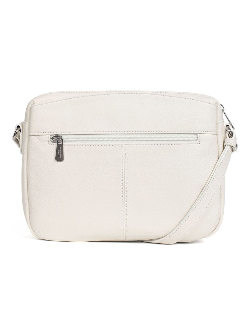 Sac porté travers  Cuir CONFORT Blanc - Kiabi
