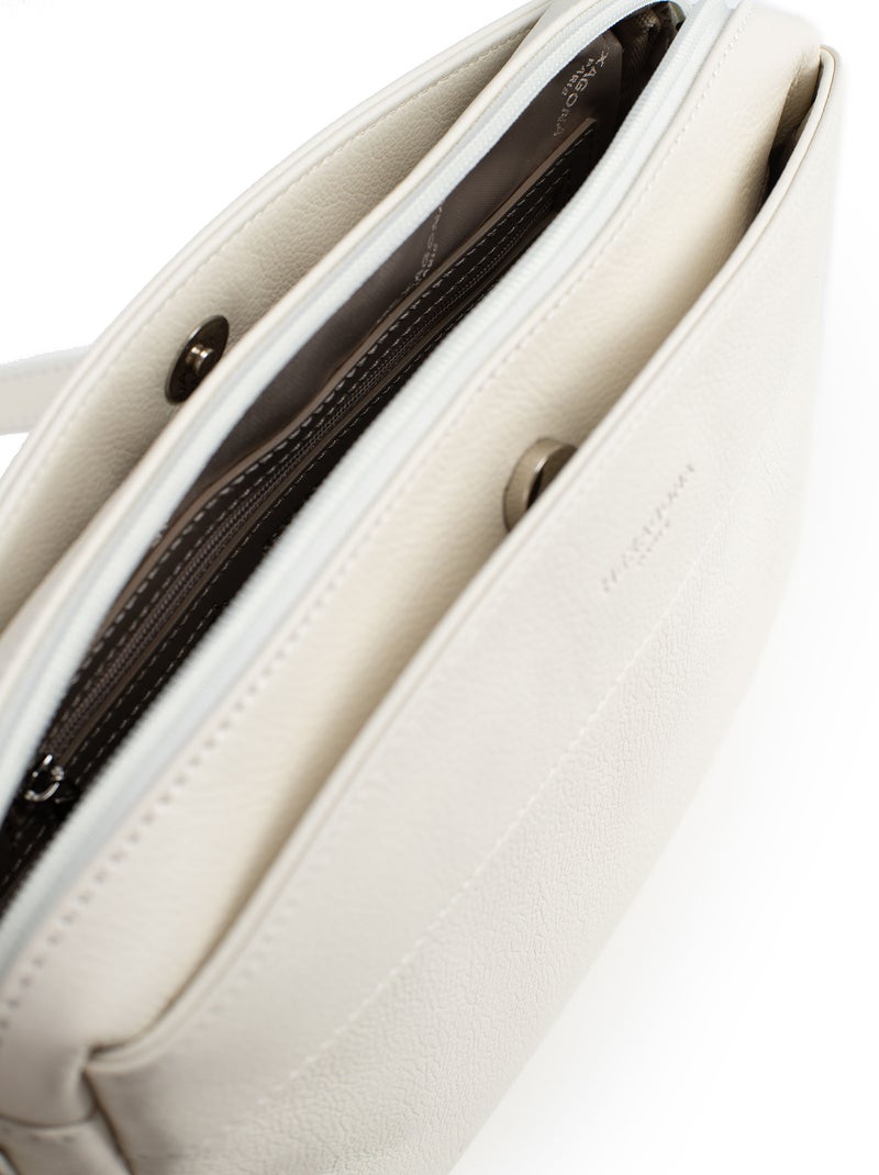 Sac porté travers  Cuir CONFORT Blanc - Kiabi