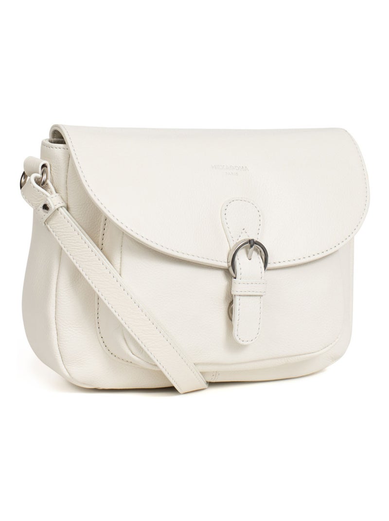Sac porté travers  Cuir CONFORT Blanc - Kiabi