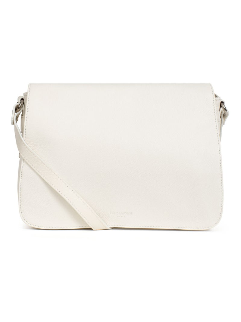 Sac porté travers  Cuir CONFORT Blanc - Kiabi