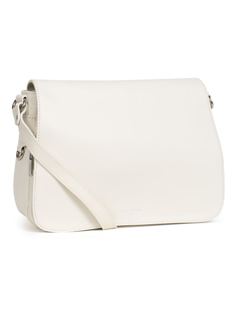 Sac porté travers  Cuir CONFORT Blanc - Kiabi