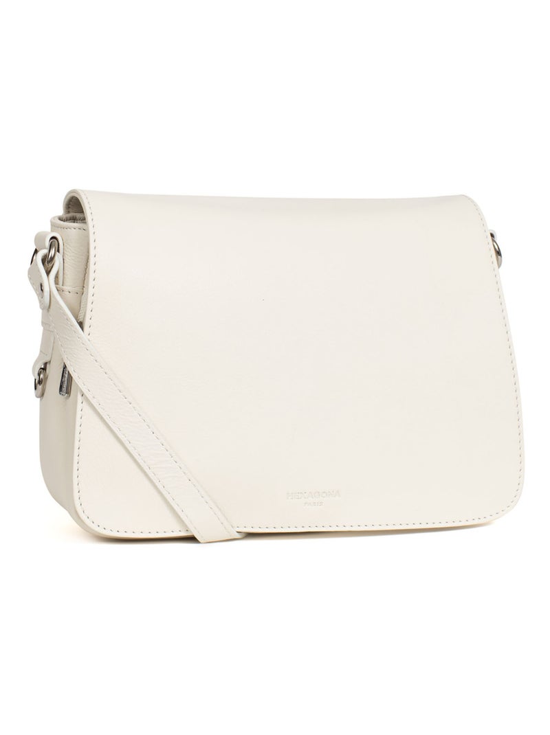 Sac porté travers  Cuir CONFORT Blanc - Kiabi