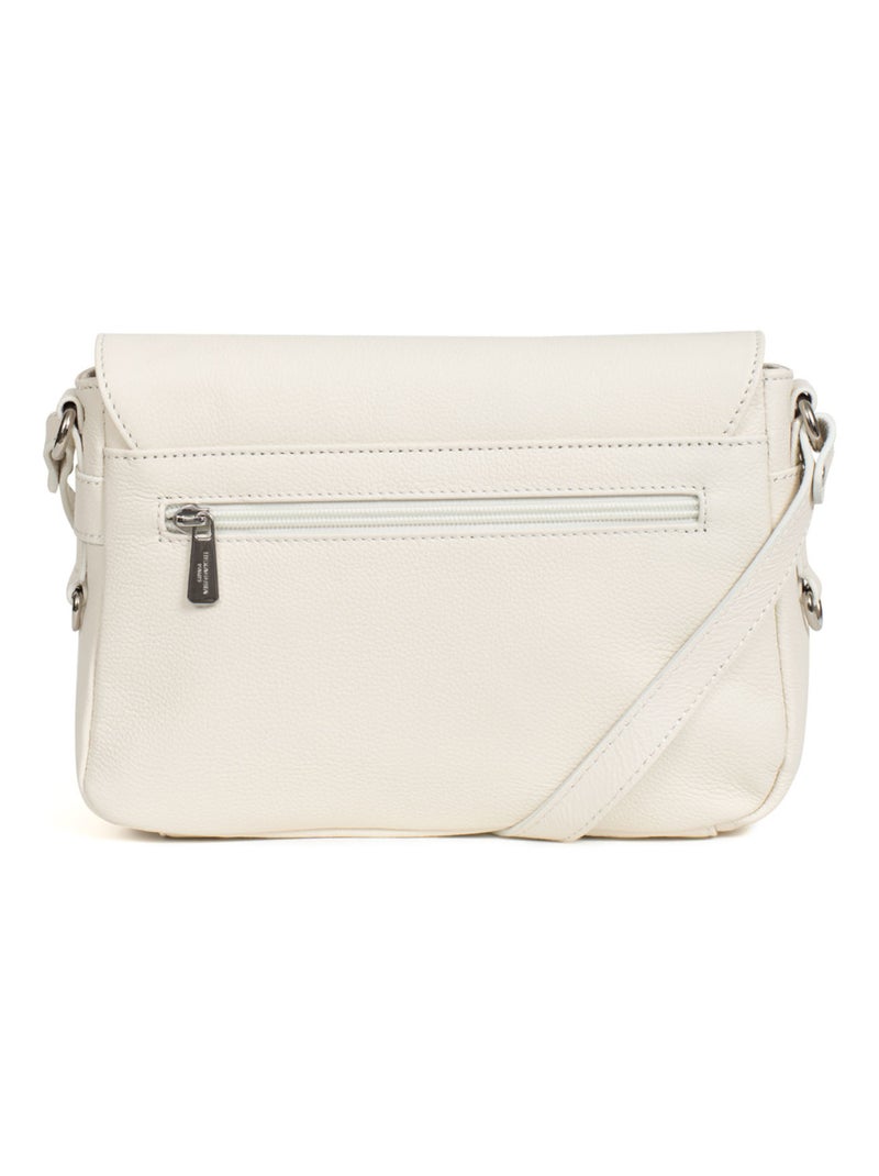 Sac porté travers  Cuir CONFORT Blanc - Kiabi