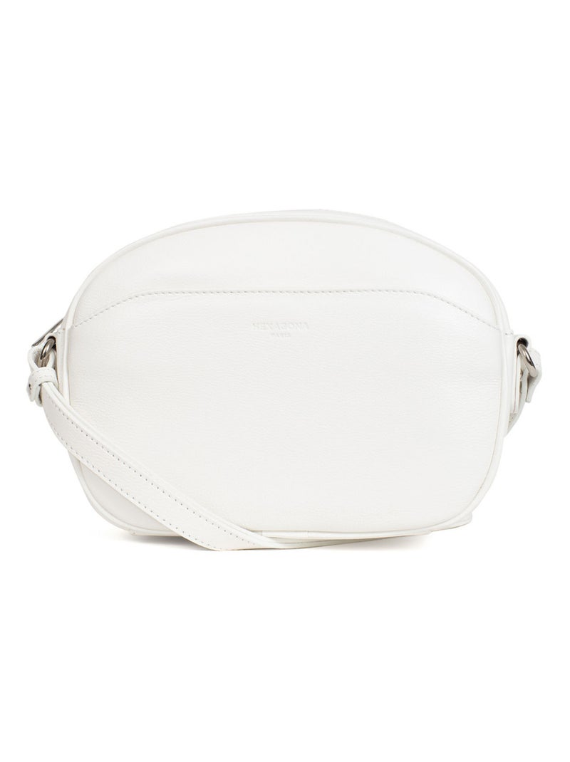Sac porté travers  Cuir CONFORT Blanc - Kiabi