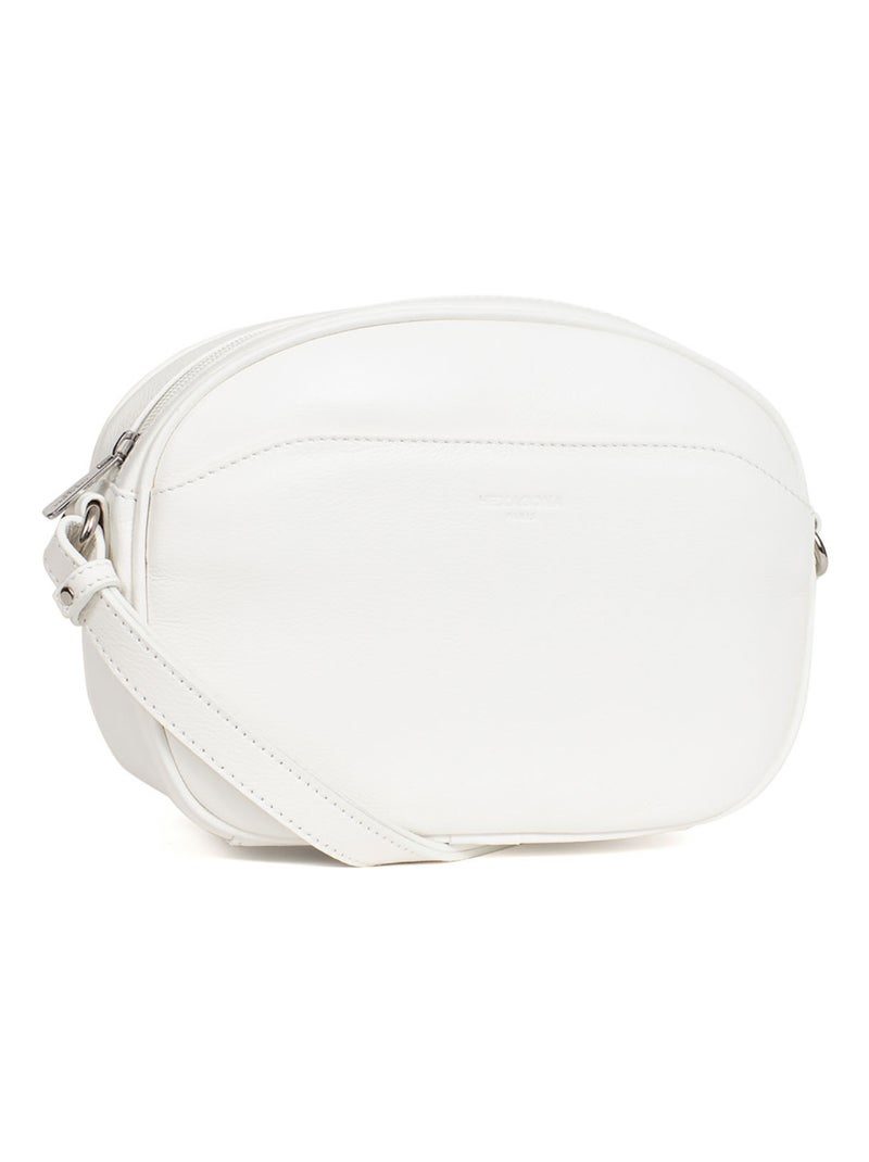 Sac porté travers  Cuir CONFORT Blanc - Kiabi
