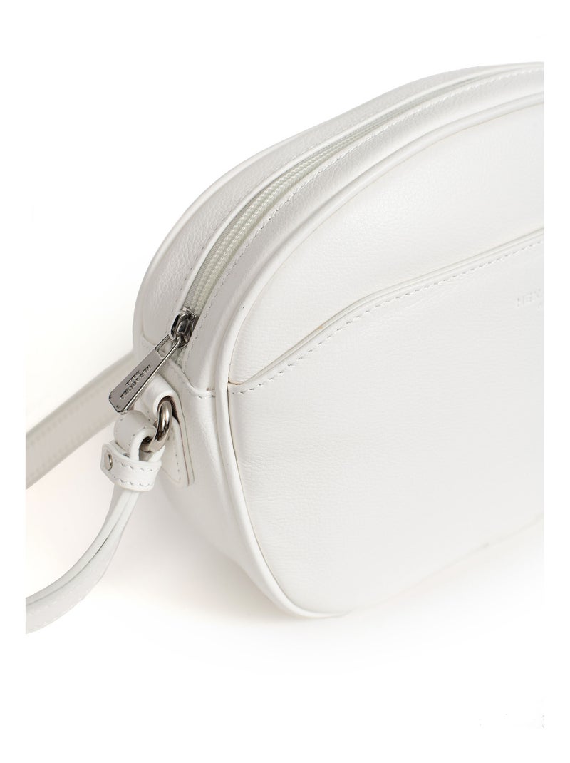 Sac porté travers  Cuir CONFORT Blanc - Kiabi