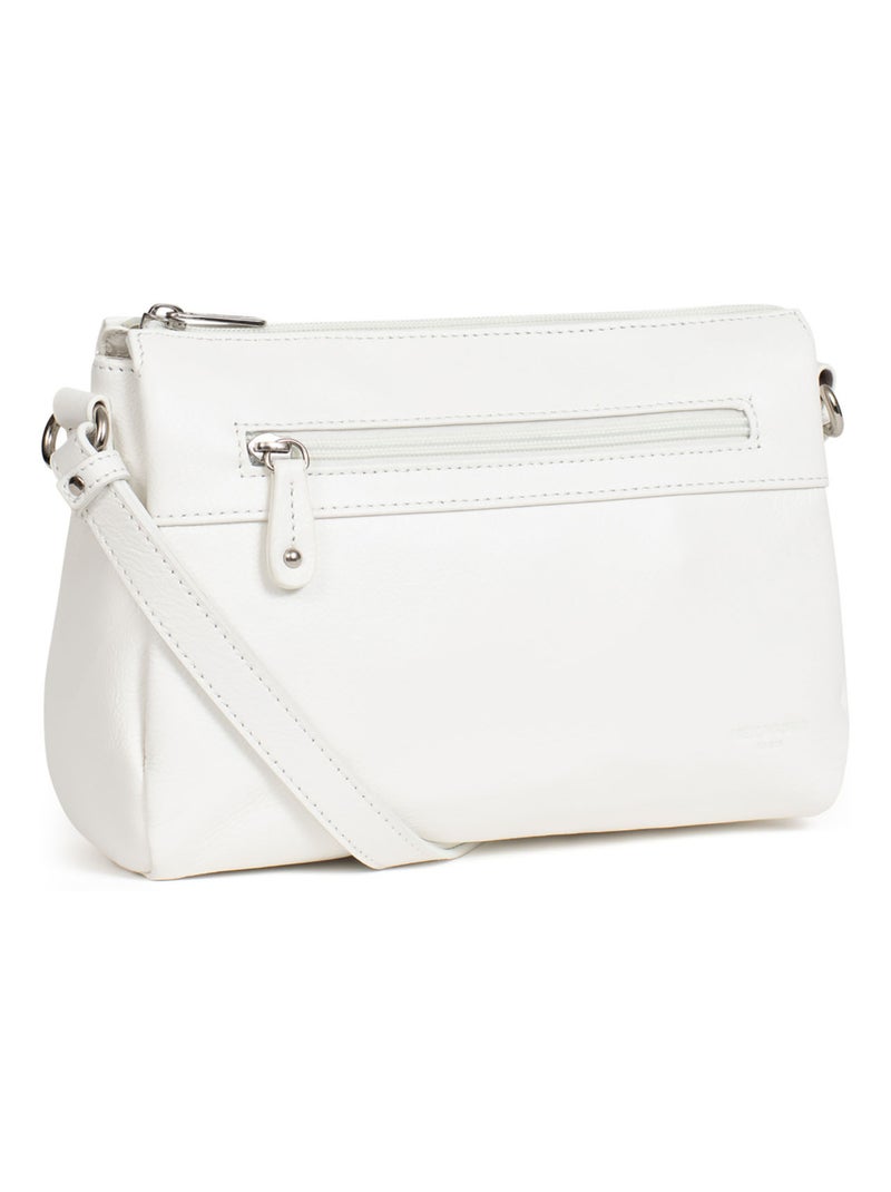 Sac porté travers  Cuir CONFORT Blanc - Kiabi