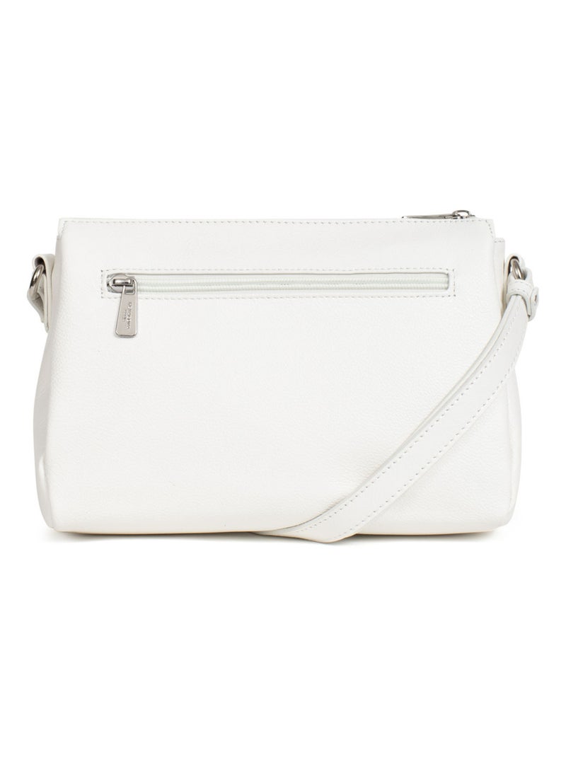 Sac porté travers  Cuir CONFORT Blanc - Kiabi