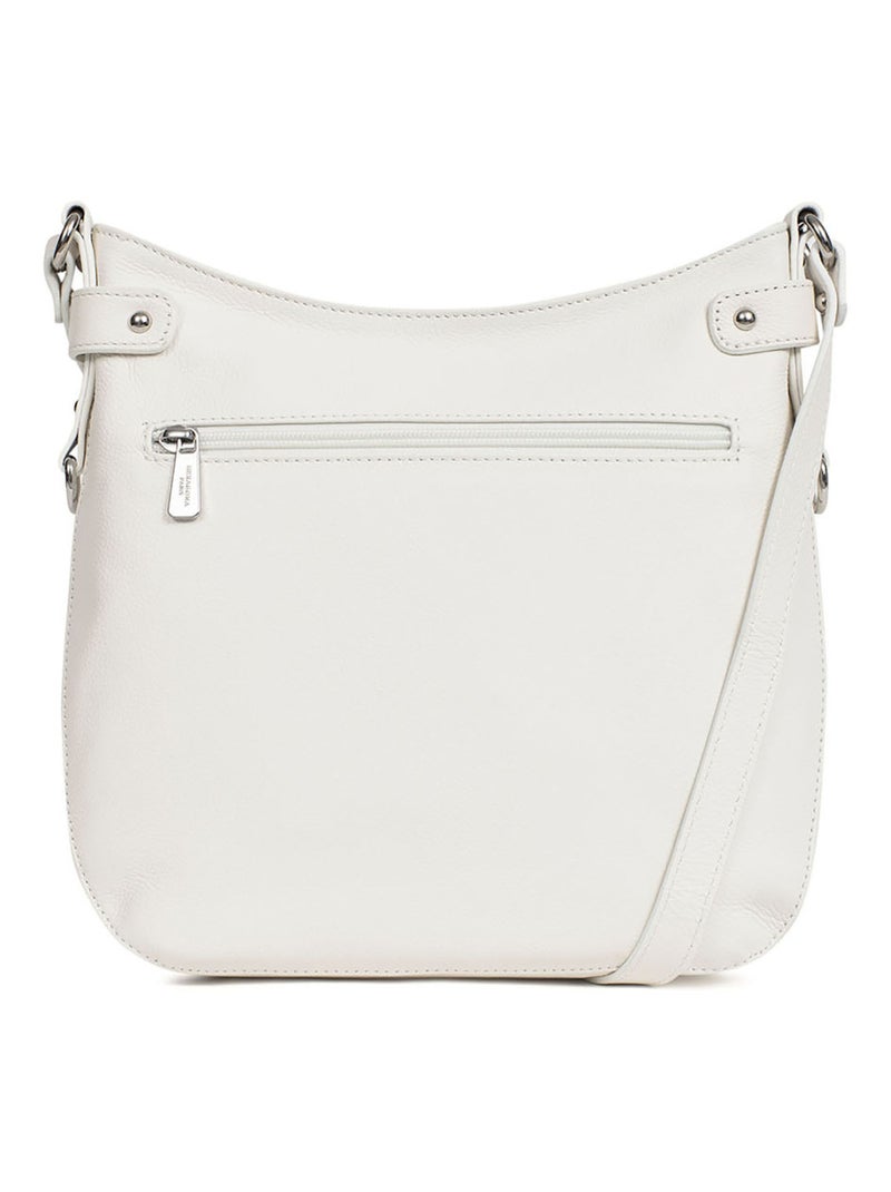 Sac porté travers  Cuir CONFORT Blanc - Kiabi