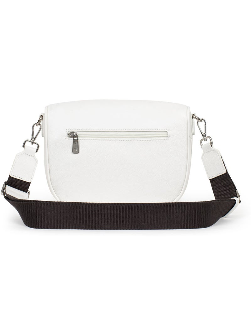 Sac porté travers  Cuir CONFORT Blanc - Kiabi