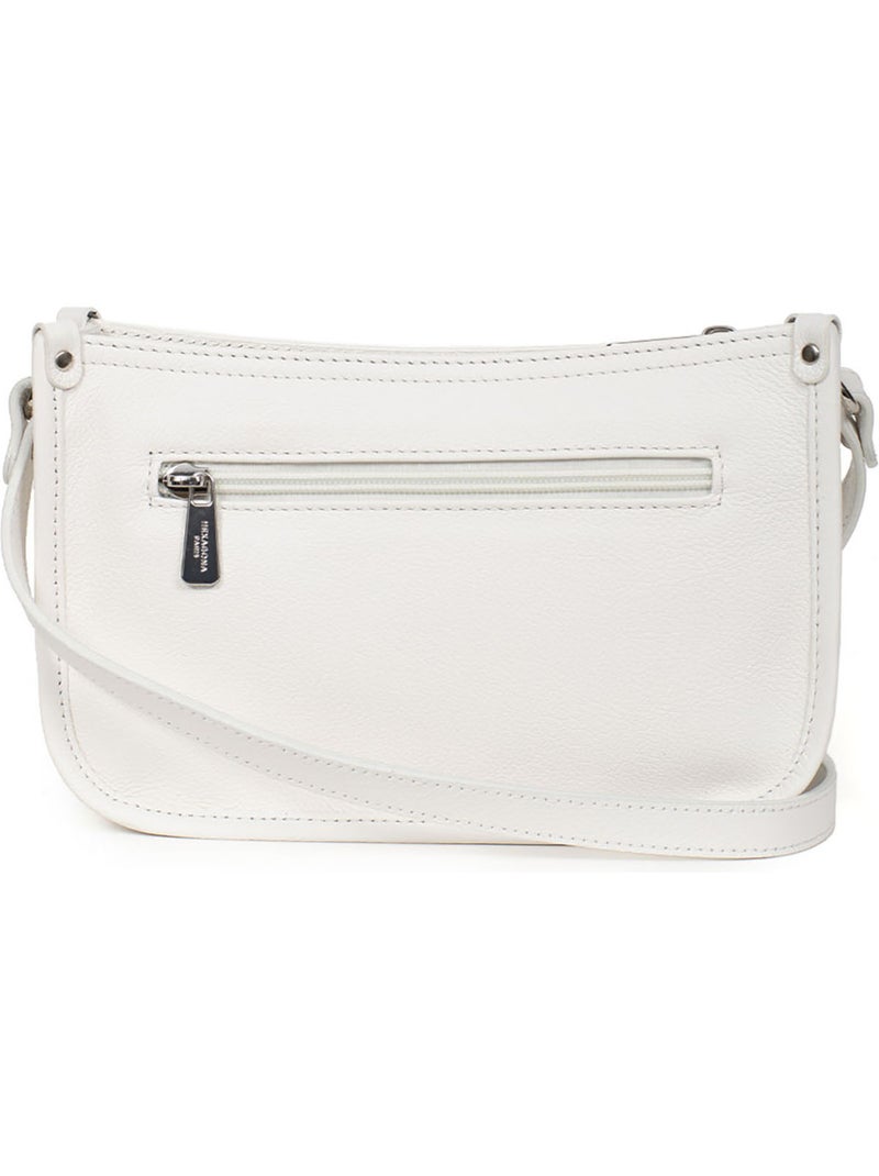 Sac porté travers  Cuir CONFORT Blanc - Kiabi