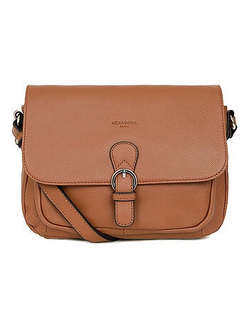 Sac porté travers cuir confort hexagona