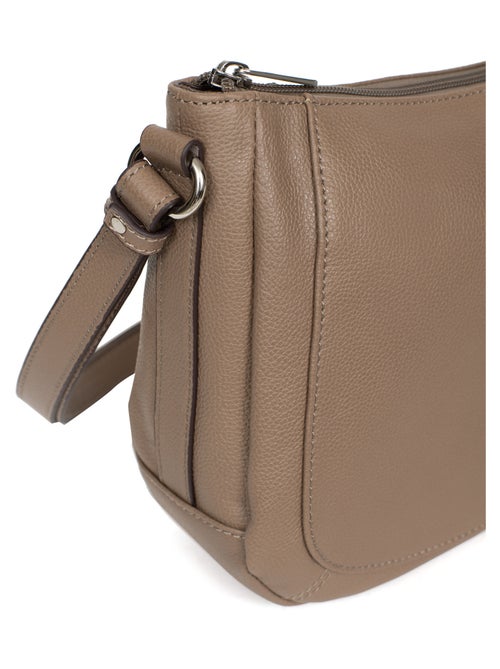 Sac porté travers  Cuir CONFORT - Kiabi