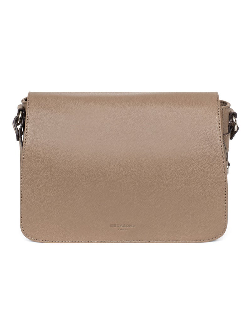 Sac porté travers  Cuir CONFORT Marron glacé - Kiabi