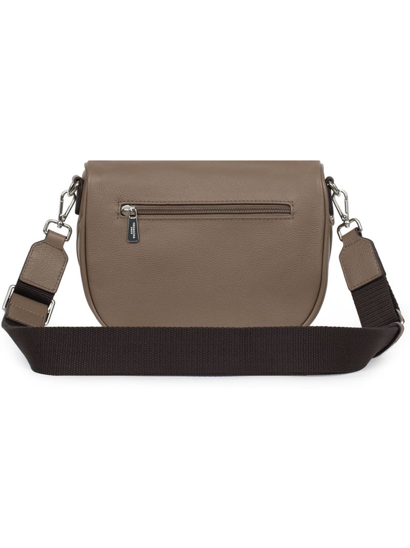 Sac porté travers  Cuir CONFORT Marron glacé - Kiabi
